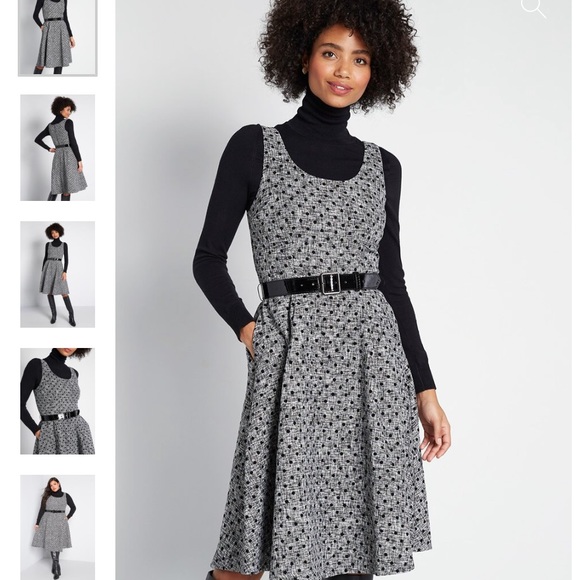 Modcloth Dresses & Skirts - NWT Grey Take the Lead A-line Midi Dress with Pockets
